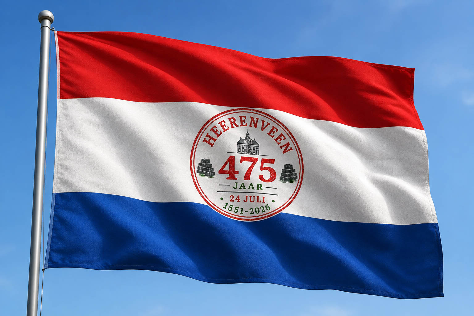 vlaggen 475 jaar heerenveen 24 juli 2026
